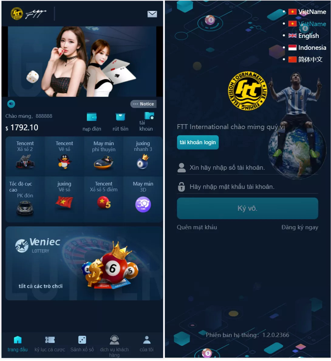 纯越南语言ssc源码+越南ssc游戏